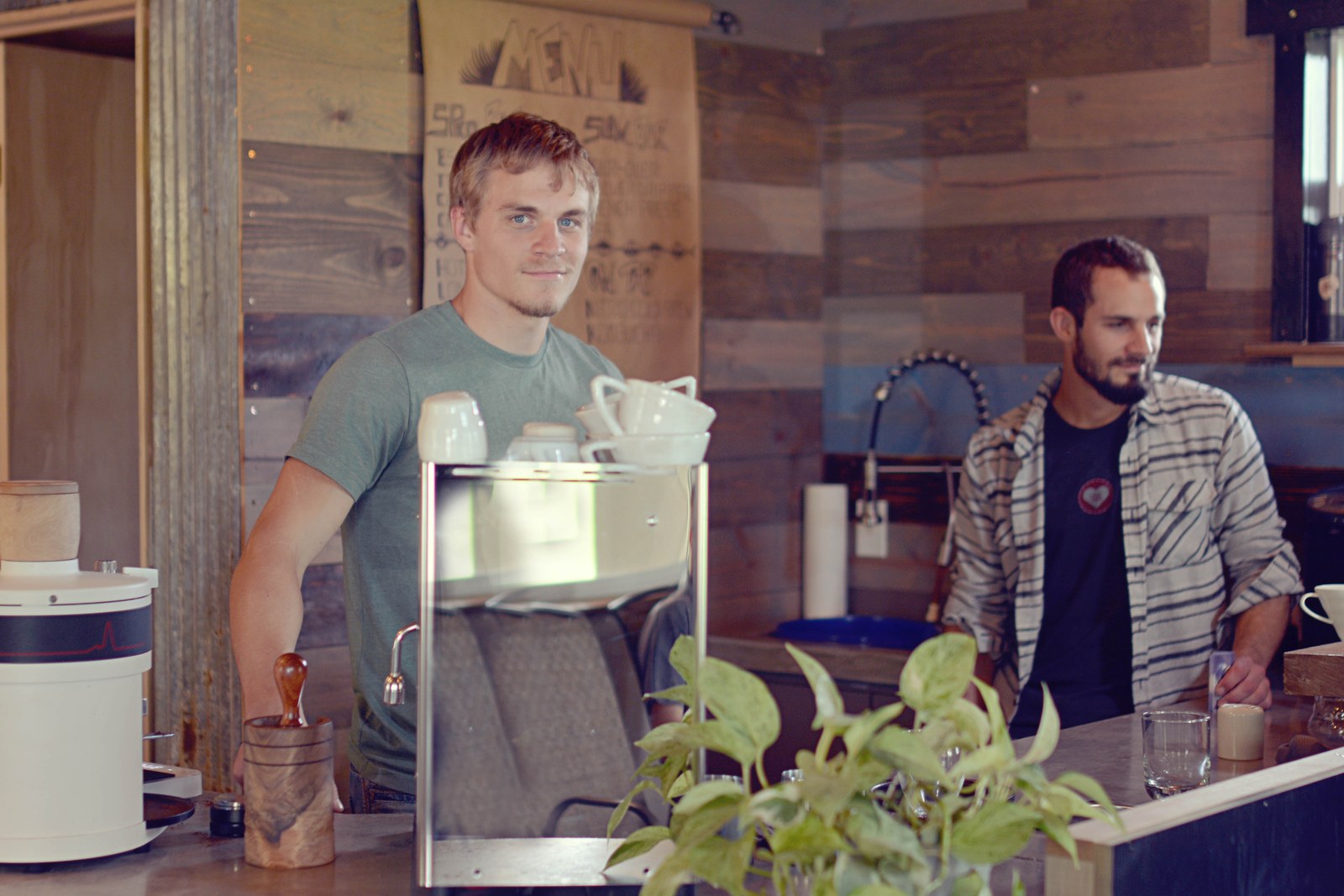 Shawn and Brandon Ensz at Aerís Roasting Co