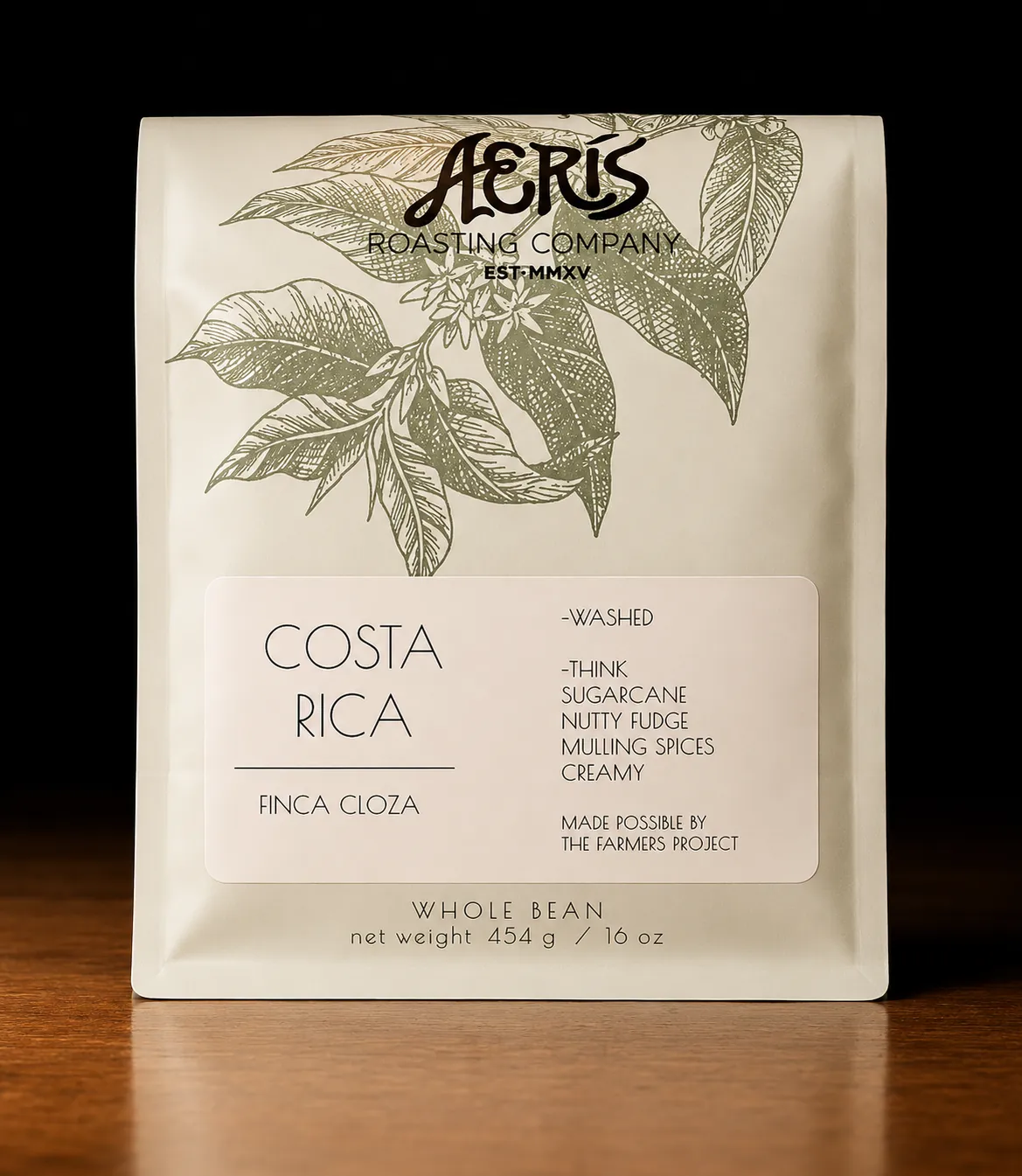 Costa Rica Finca Cloza bag from Aerís Roasting Co