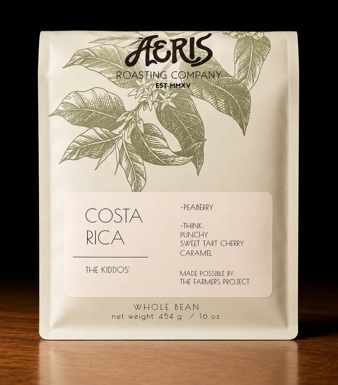 Costa Rica Peaberry “The Kiddos'” bag from Aerís Roasting Co