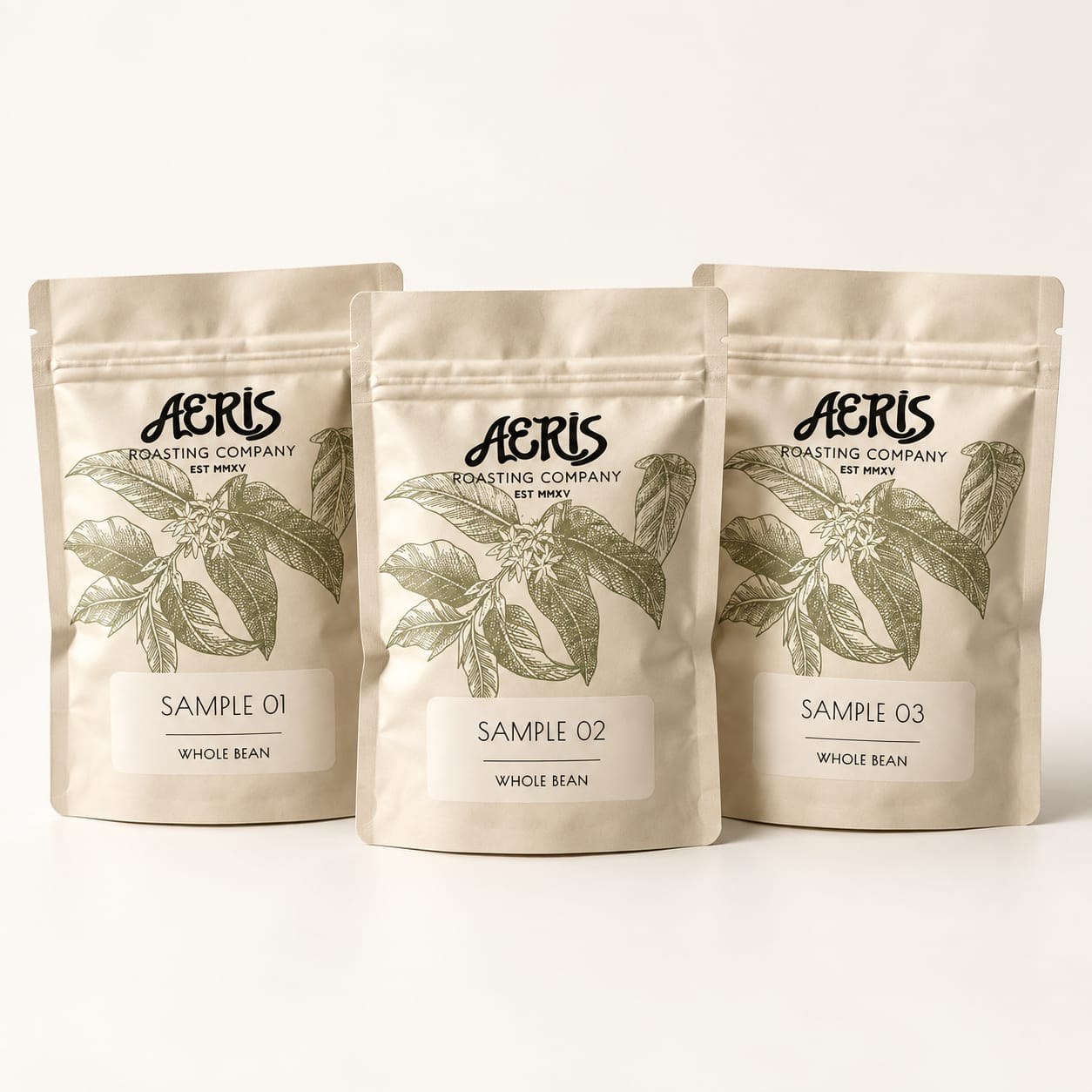 Aerís learning flight — three 3 oz sample bags